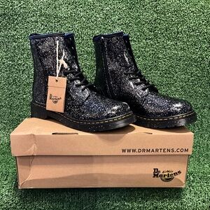 JUNIOR 1460 GLITTER LACE UP BOOTS (NWT)